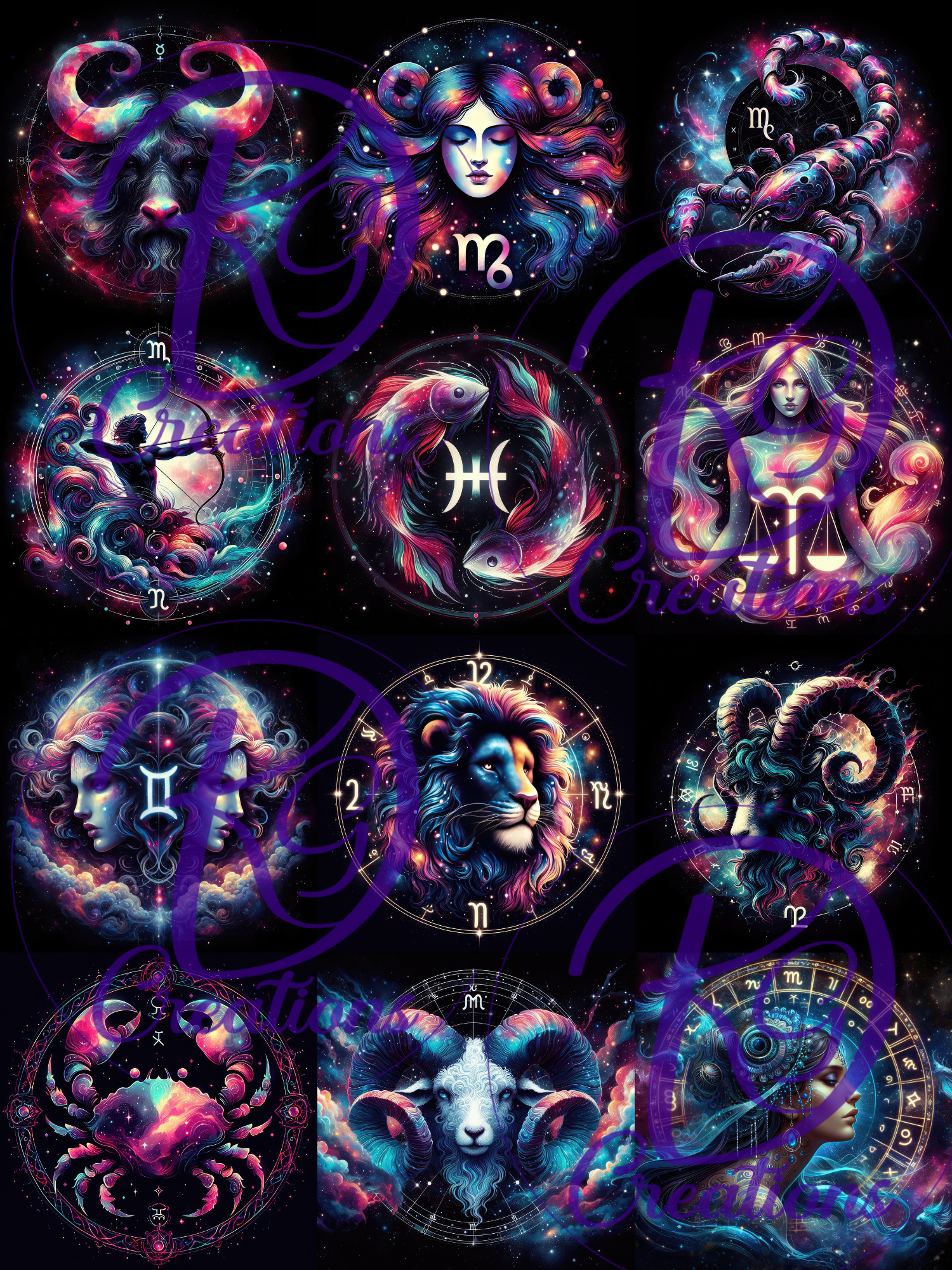 Cosmic Tapestry Zodiac Series