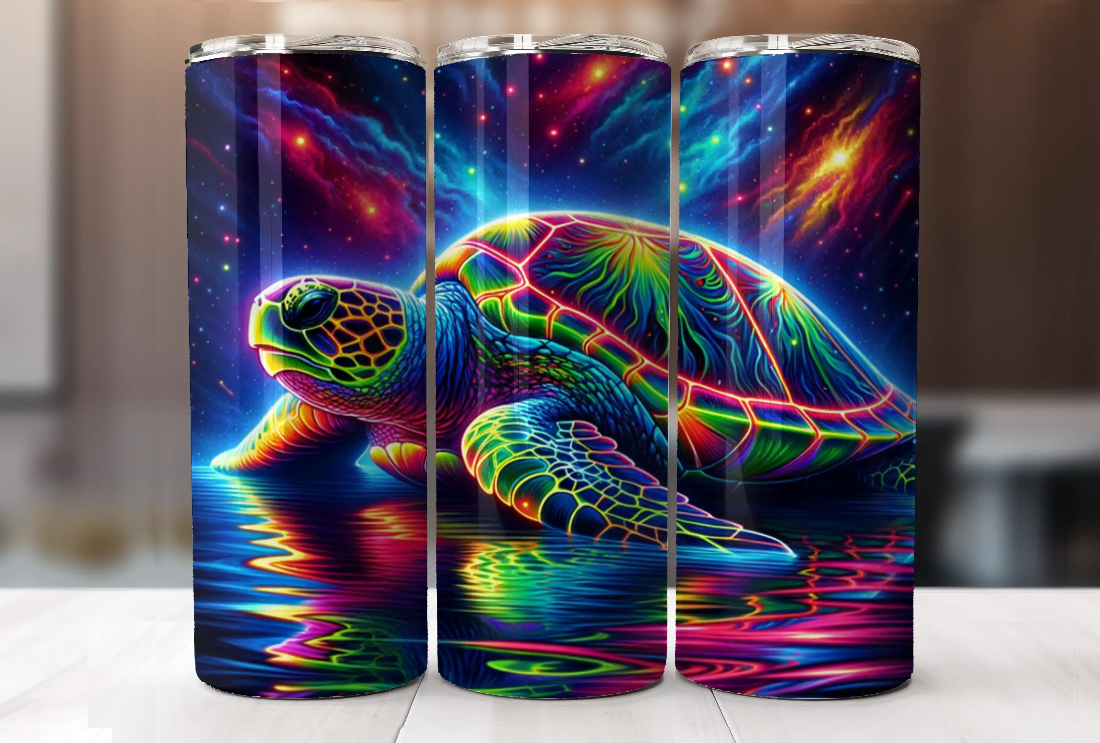 Sea Turtle's Neon Fantasy