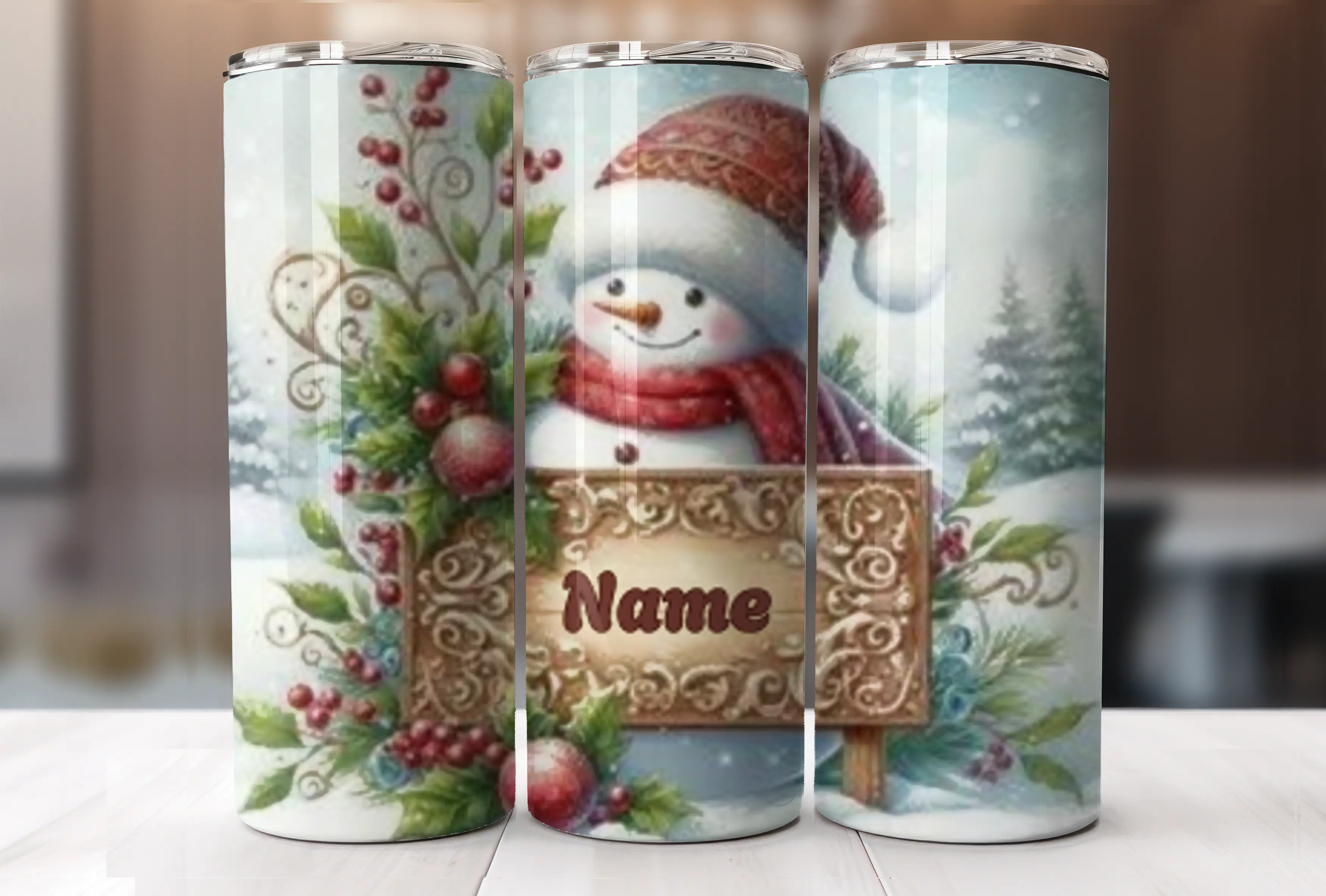 Snowman Greetings (personalization available)