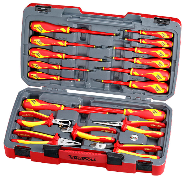 Insulated Screwdriver and Plier Tool Set