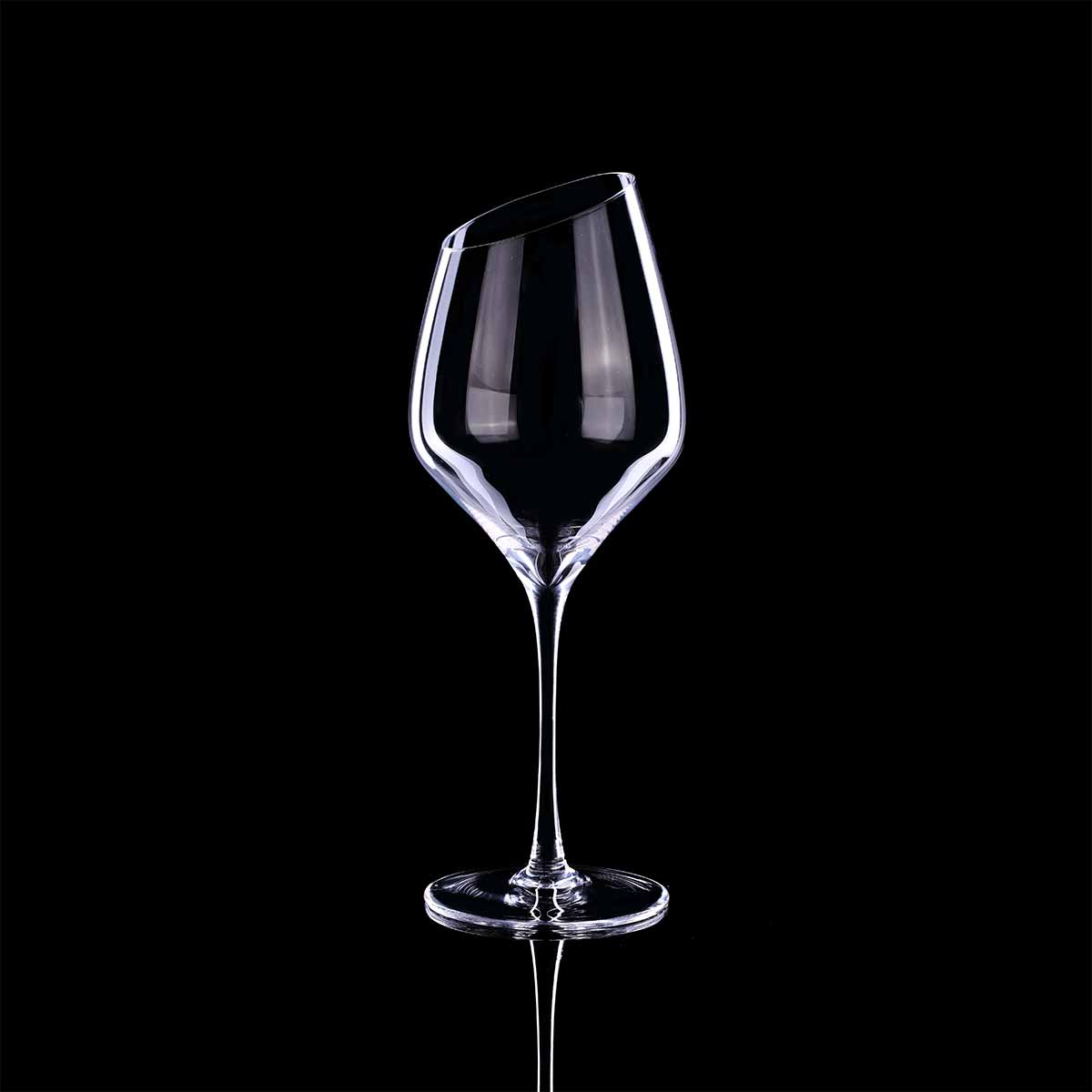 Modern Slanted Wine Glass