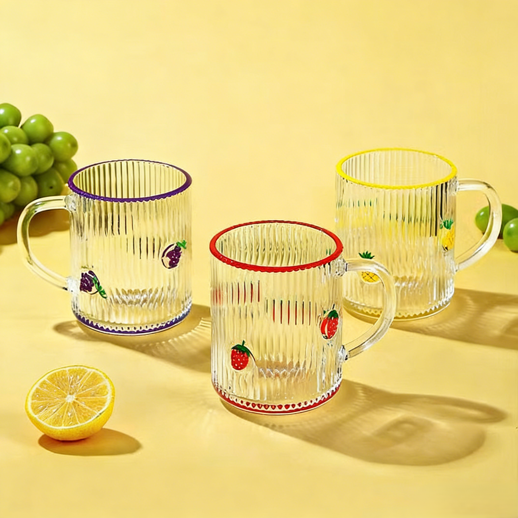 Fruit Embossed Glassware Set Wholesale in China | Where Vintage Design Meets Modern Manufacturing
