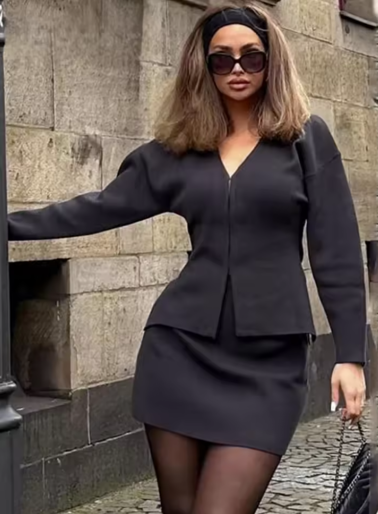 Elegant Black Two-Piece Set