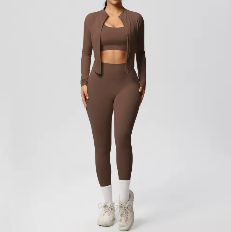 Women's Brown Activewear Set