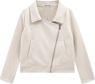 Cream-colored biker jacket