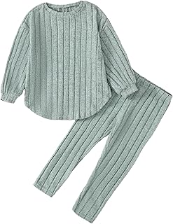 Kids Ribbed Knit Loungewear Set