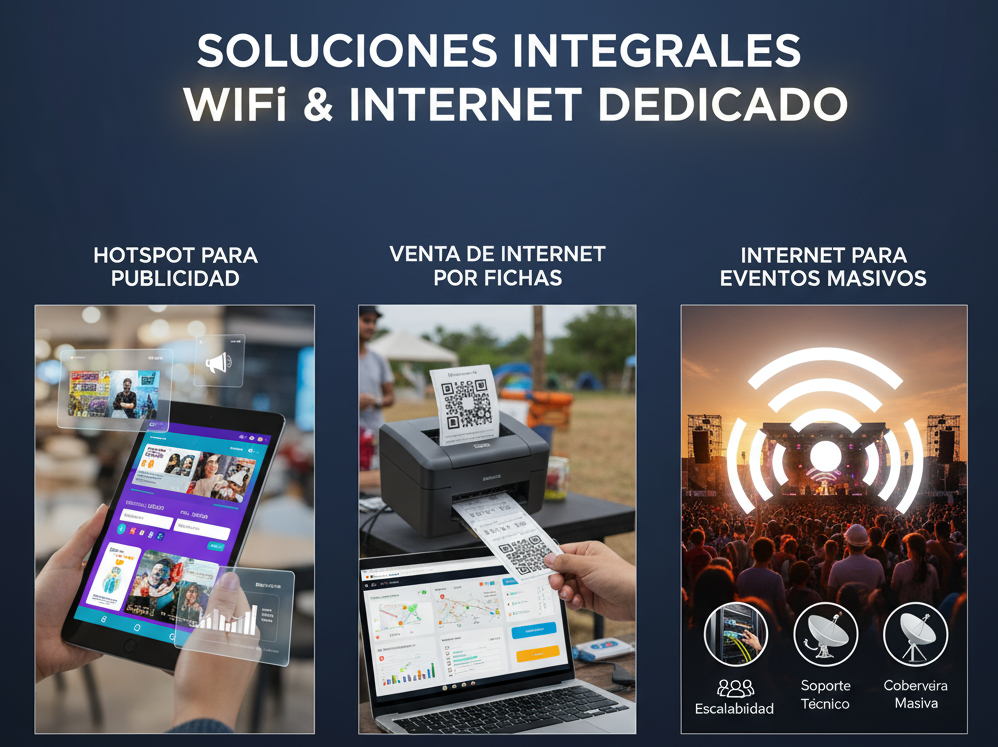 Renta y Venta de Hotspot para Publicidad / Venta de internet por fichas / Servicio de internet para eventos masivos.