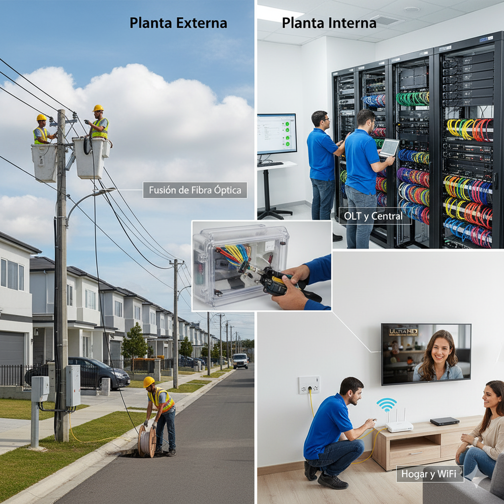 Migración/Construcción de Redes FTTH - Planta Interna y Planta Externa