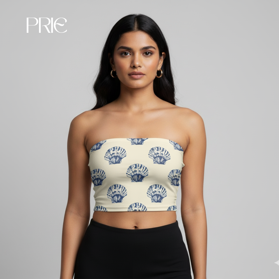 Seashell Printed Tube Top