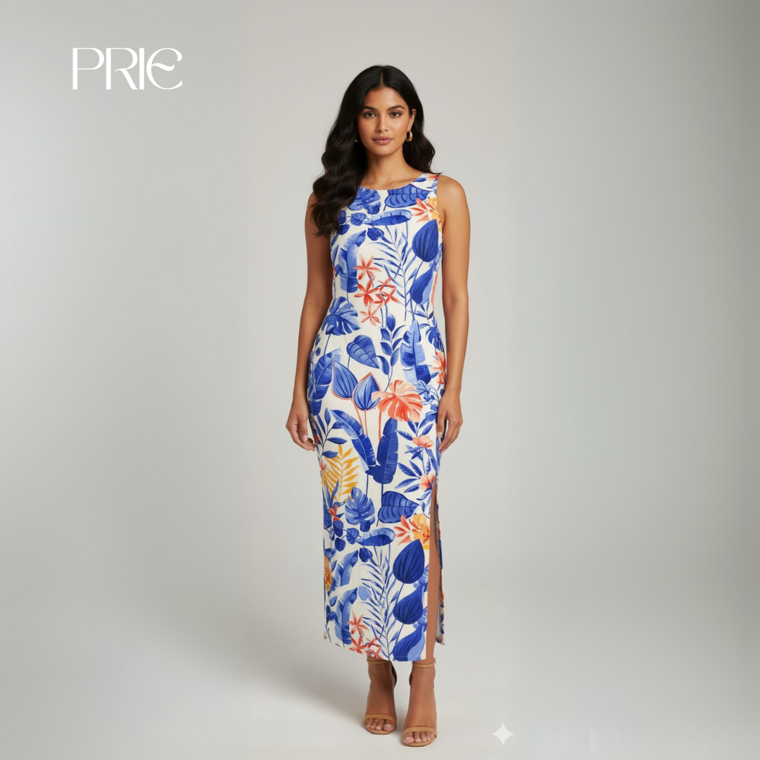 Azure Tropique Maxi Dress