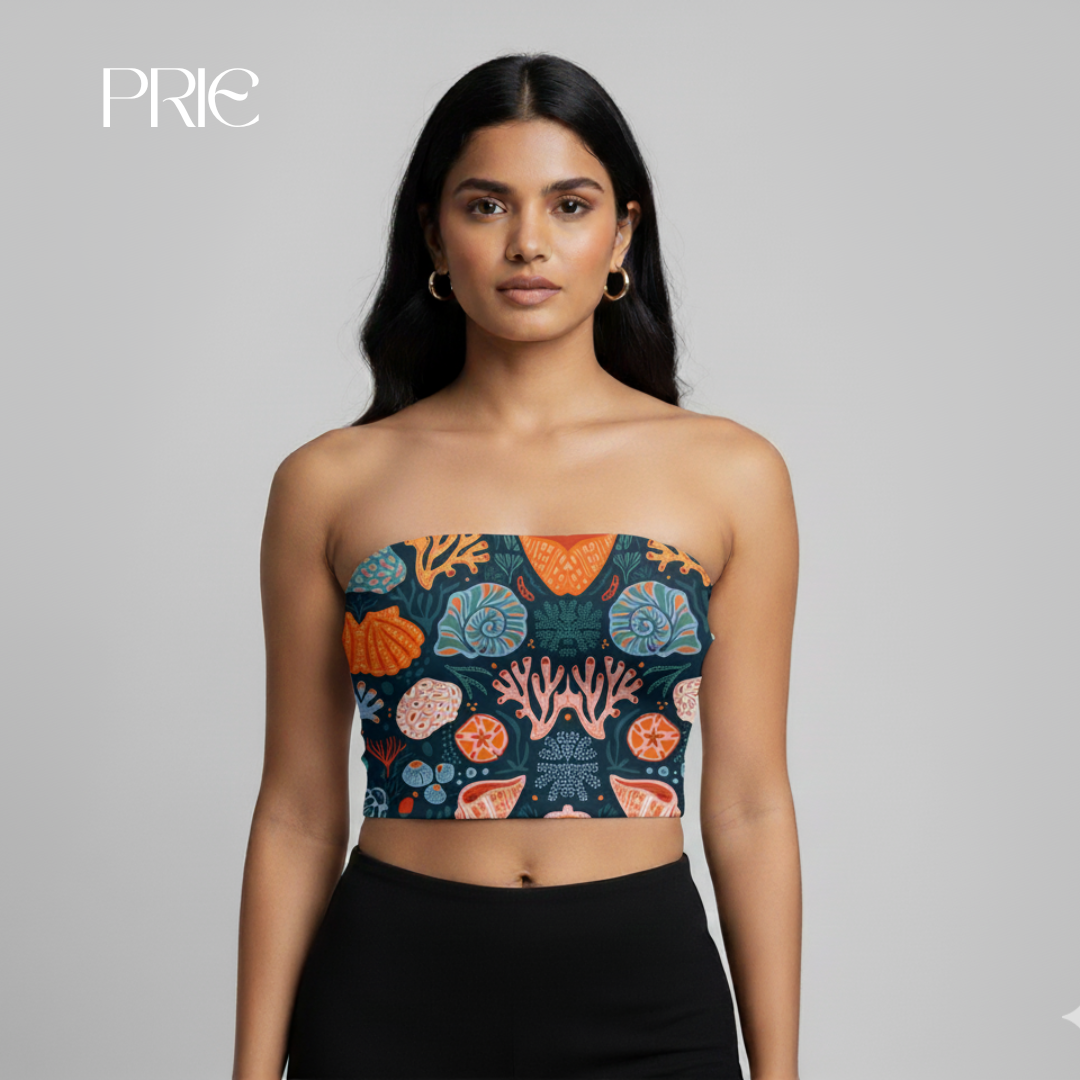 Coral Reef Print Tube Top