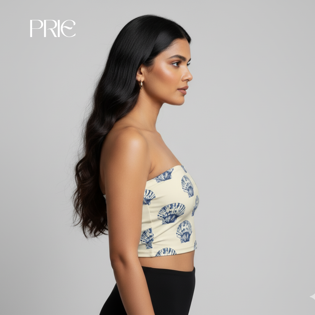 Seashell Printed Tube Top