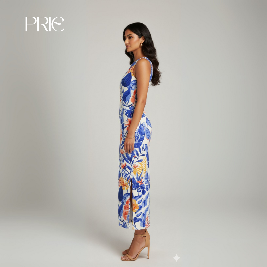 Azure Tropique Maxi Dress