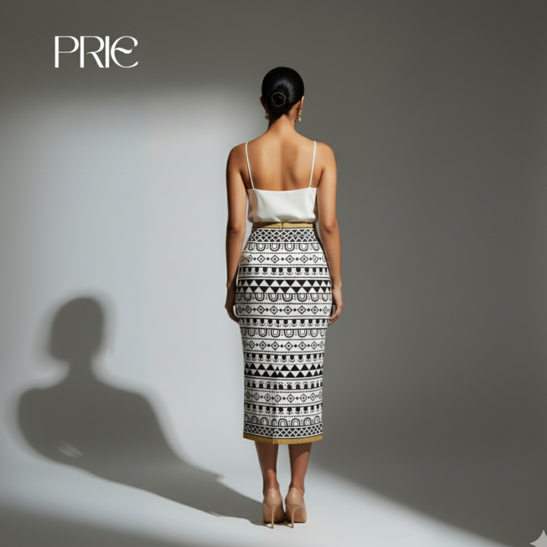 Heritage Mosaic Midi Skirt