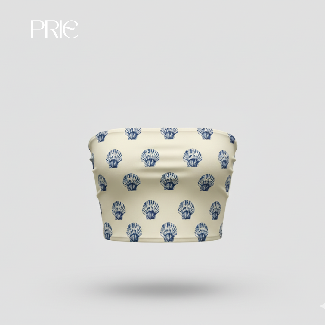 Seashell Printed Tube Top