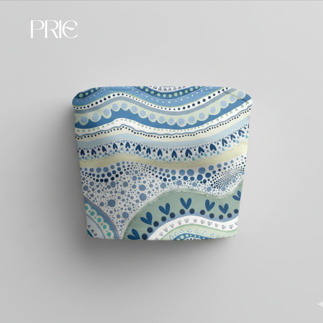 Boho Patterned Strapless Crop Top