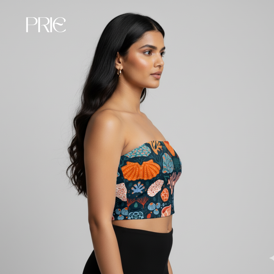 Coral Reef Print Tube Top