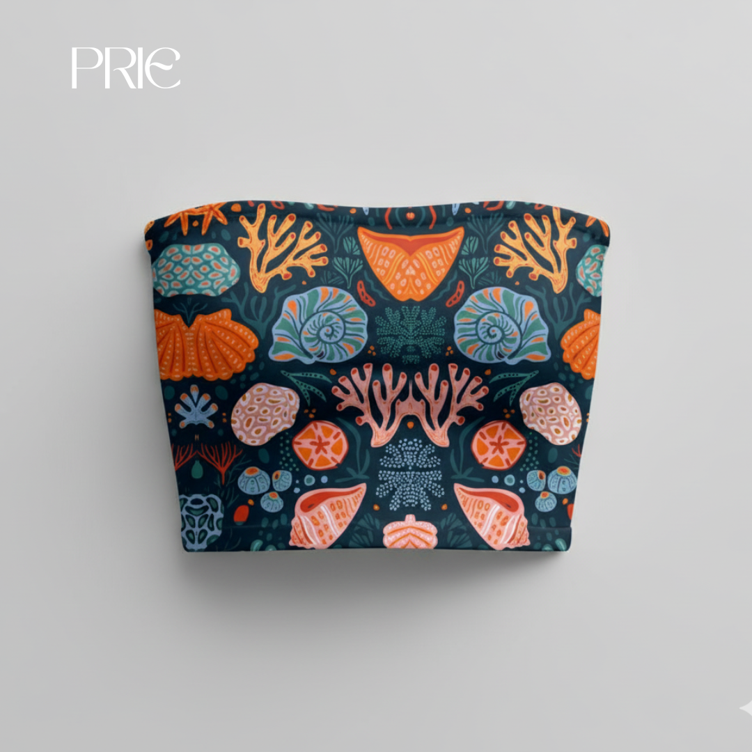 Coral Reef Print Tube Top