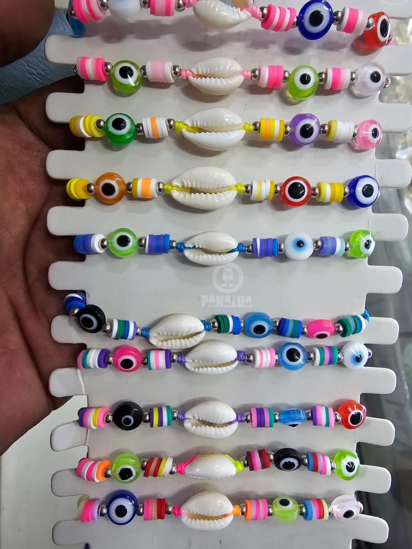 Colorful Beaded Shell Bracelets
