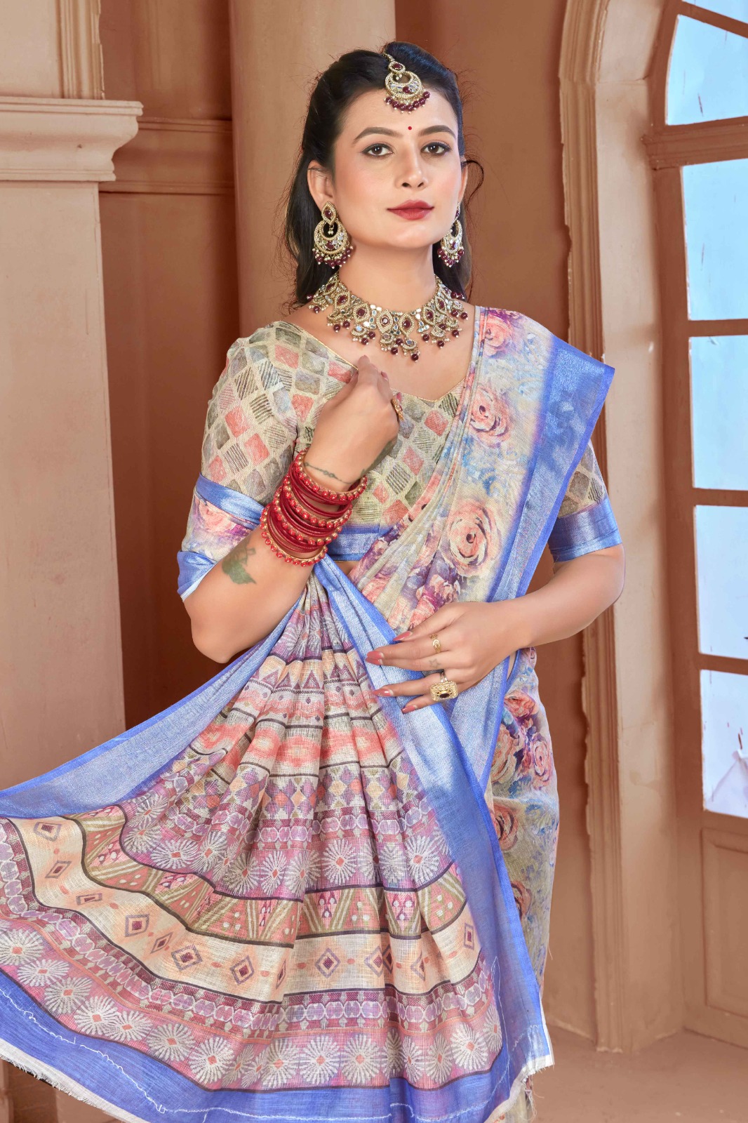 Linen Saree