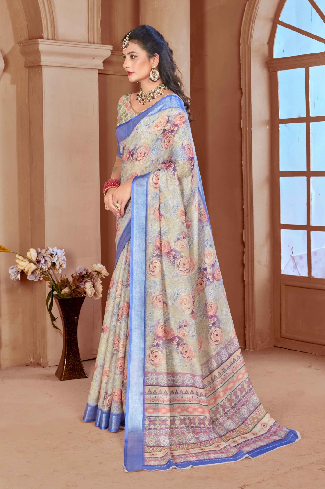 Linen Saree