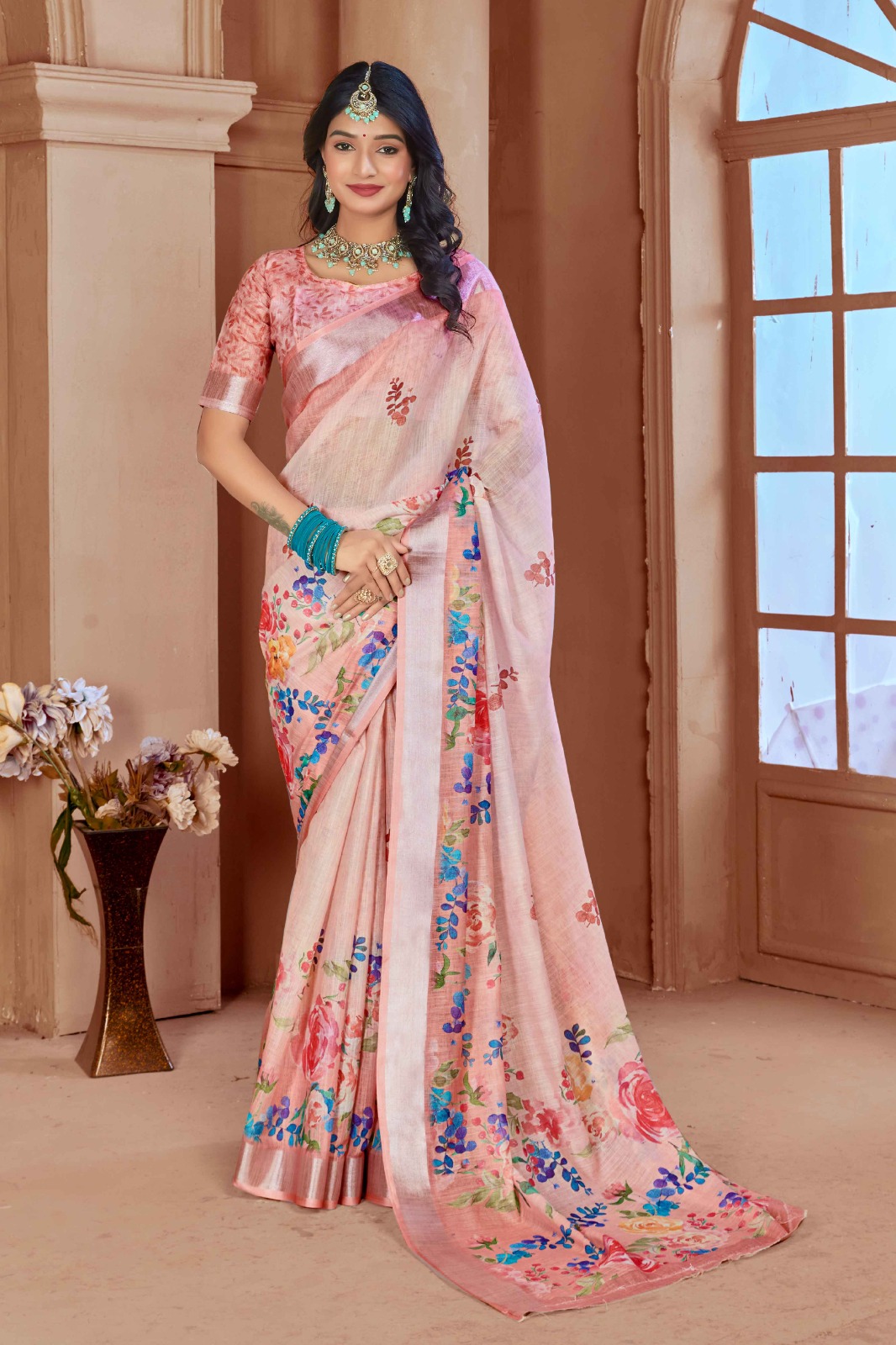 Linen Saree