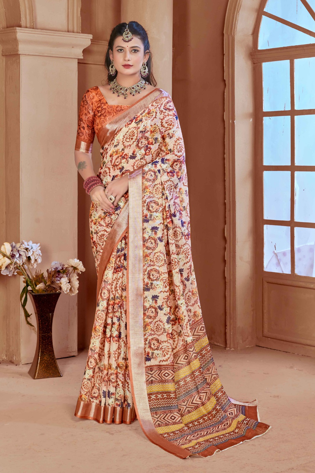Linen Saree