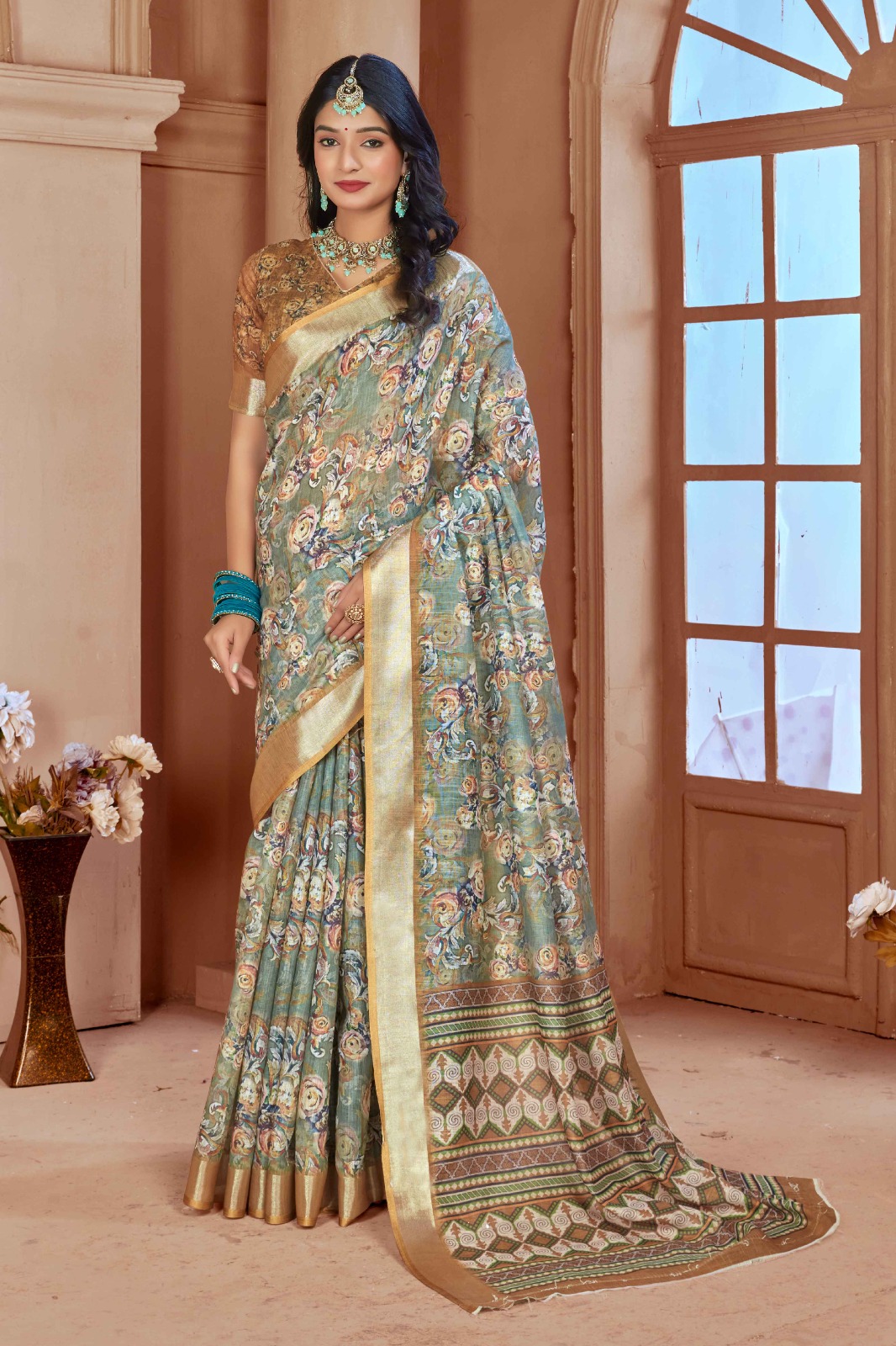 Linen Saree
