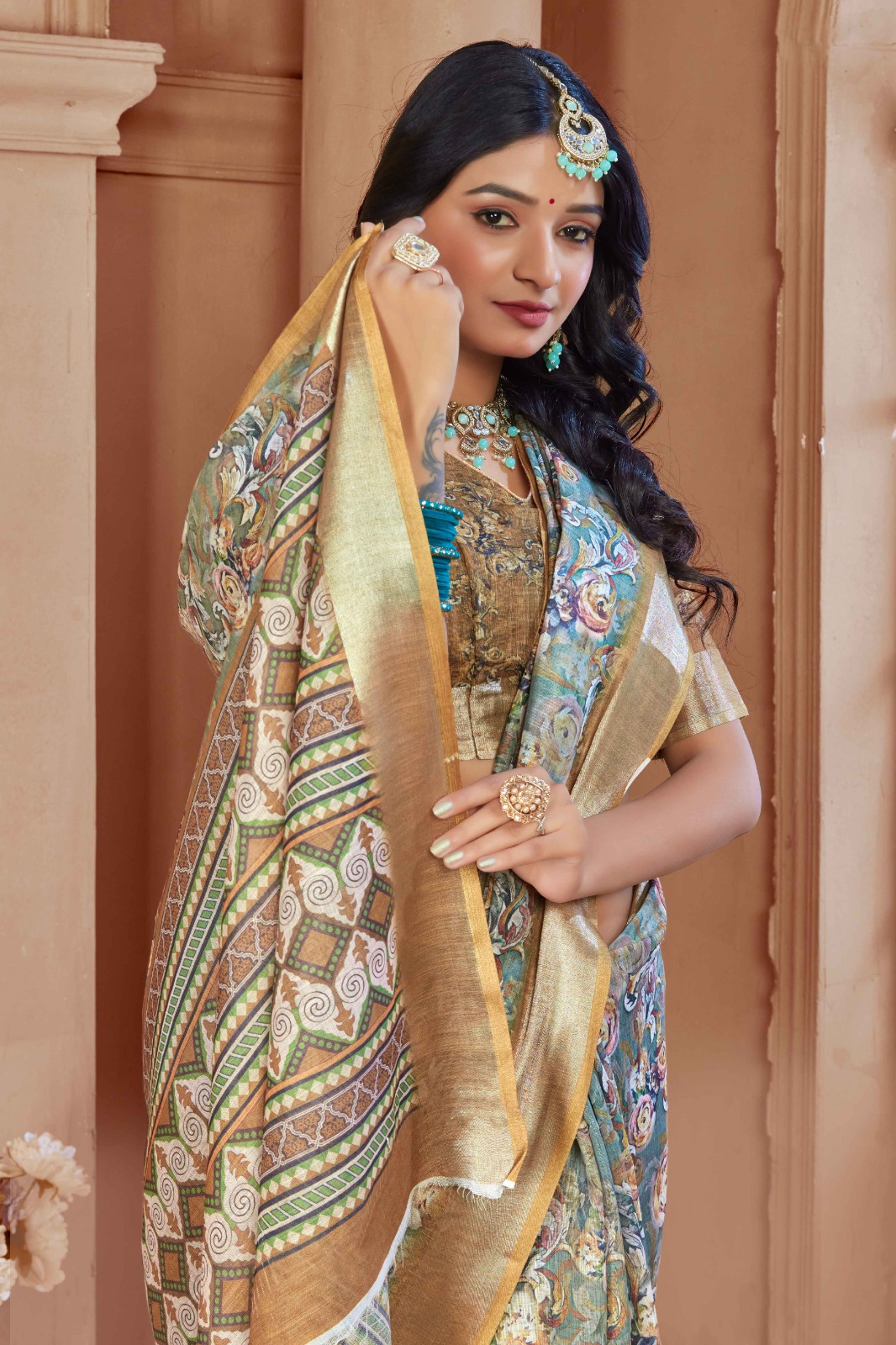 Linen Saree