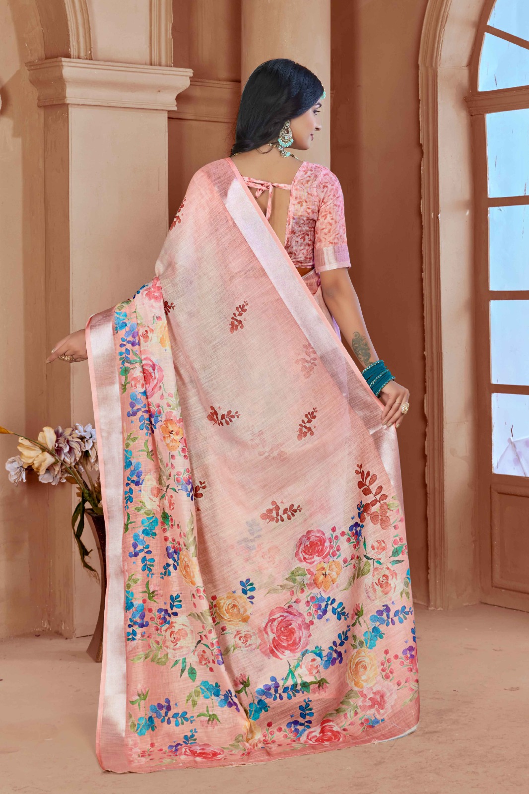 Linen Saree