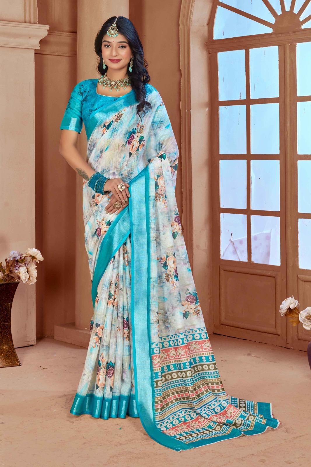 Linen Saree