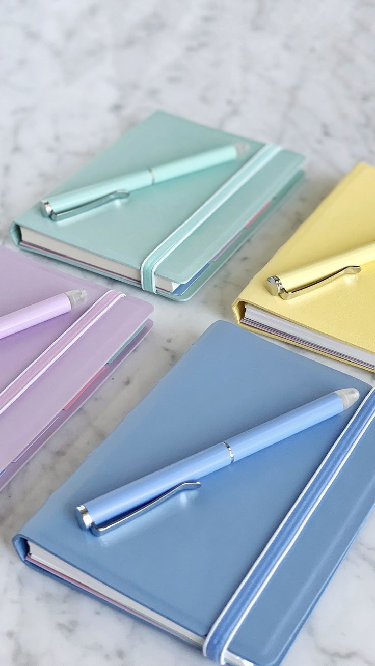 Pastel Notebook and Pen Set