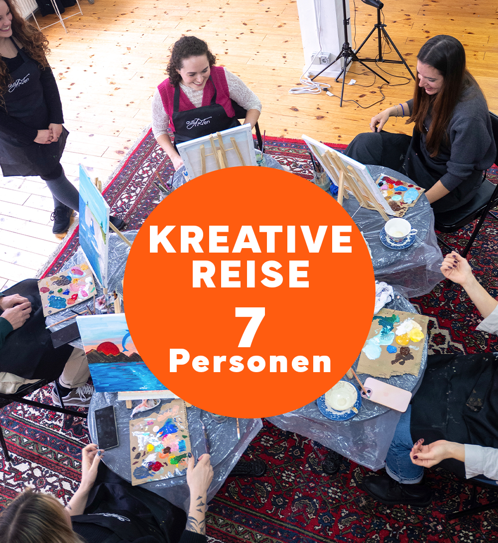 7 Personen Teamevent - kreative Reise