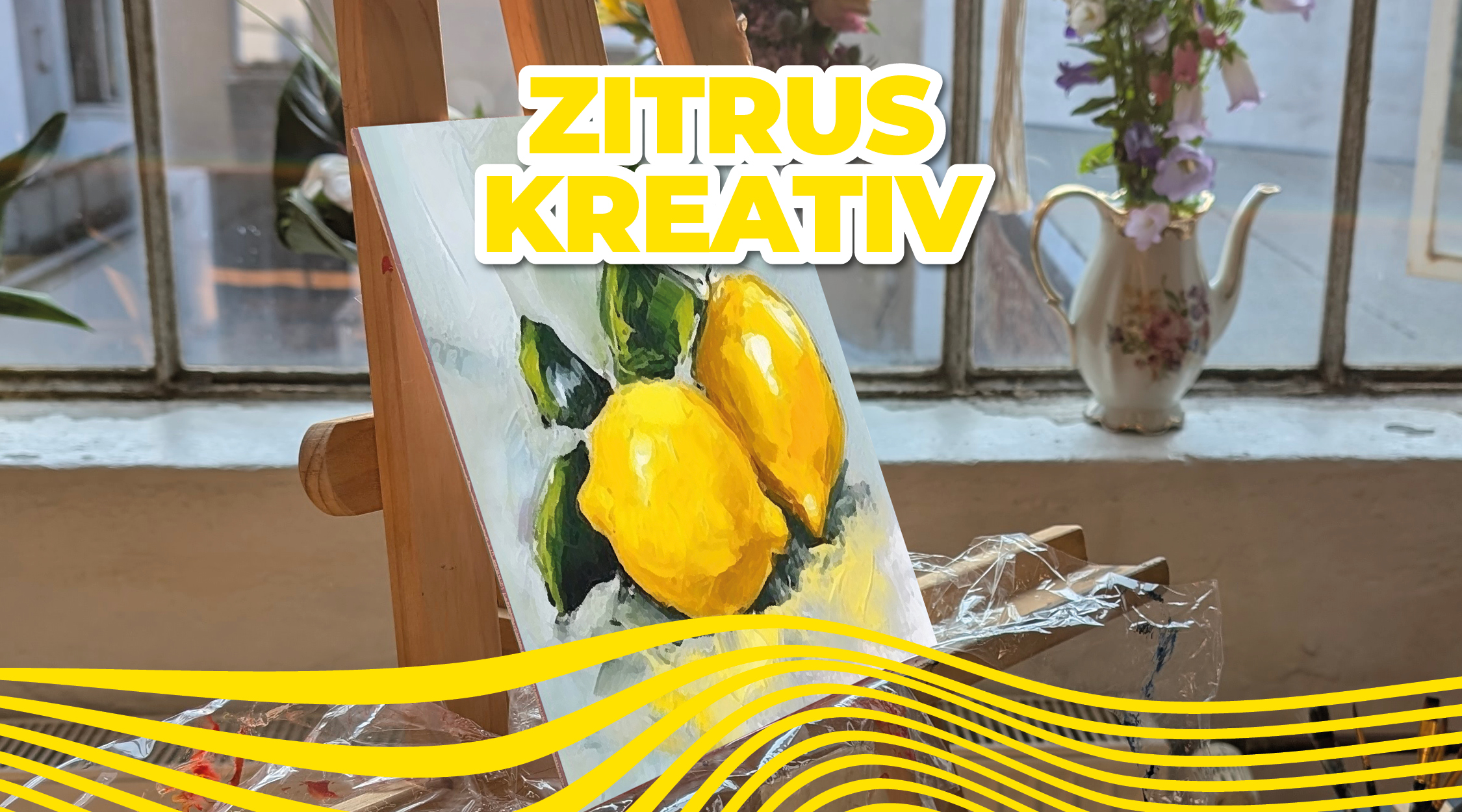 Zitrus kreativ - Malen mit Spachtelmasse - // 19.04.26