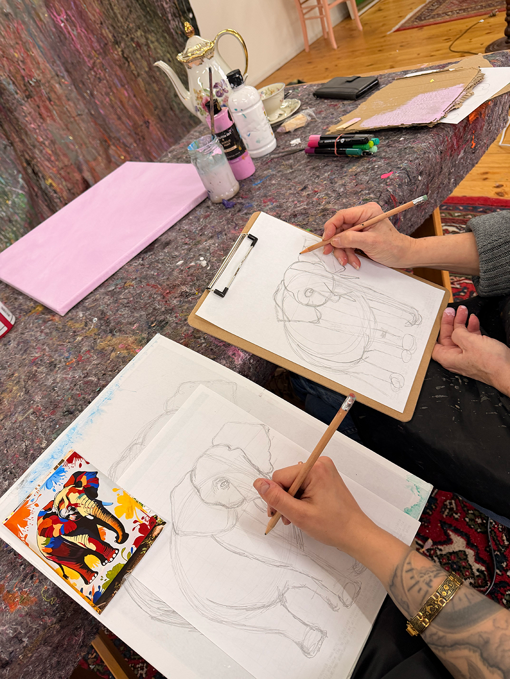 Mehrteiliger Malkurs