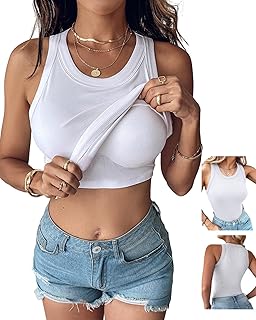 Women's Sleeveless White Crop Top