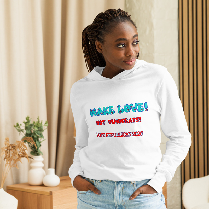 Hooded Long Sleeve Make Love Tee