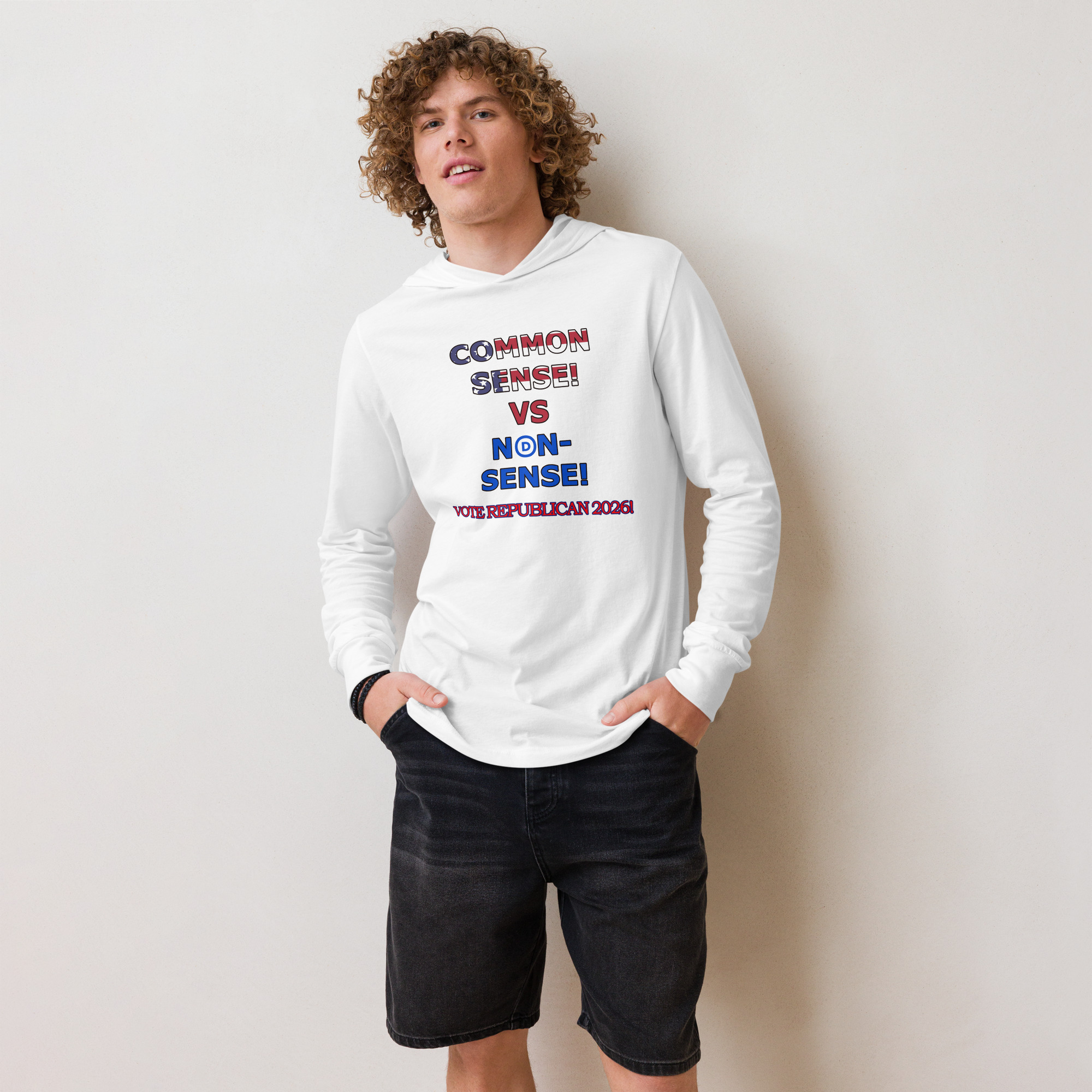 Hooded Long Sleeve Common Sense Tee