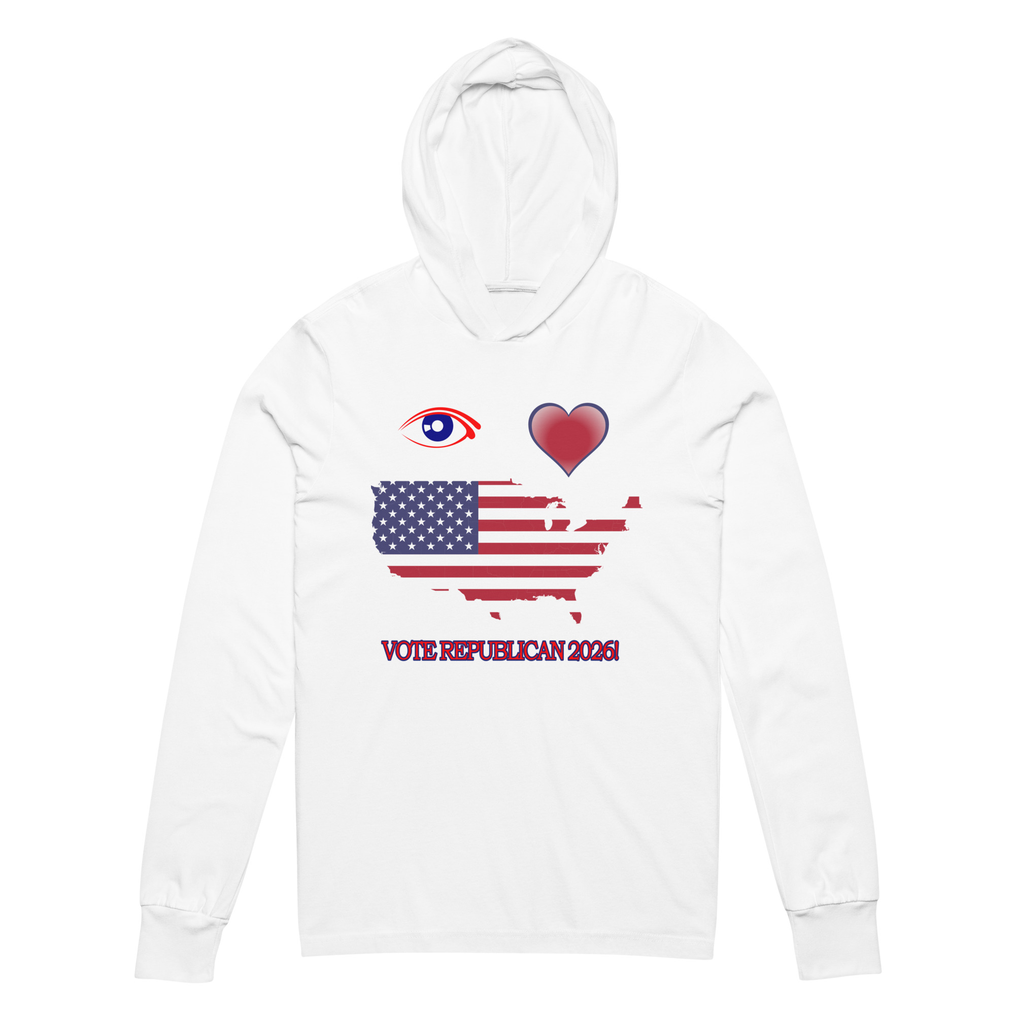 Hooded Long Sleeve I Love America Tee