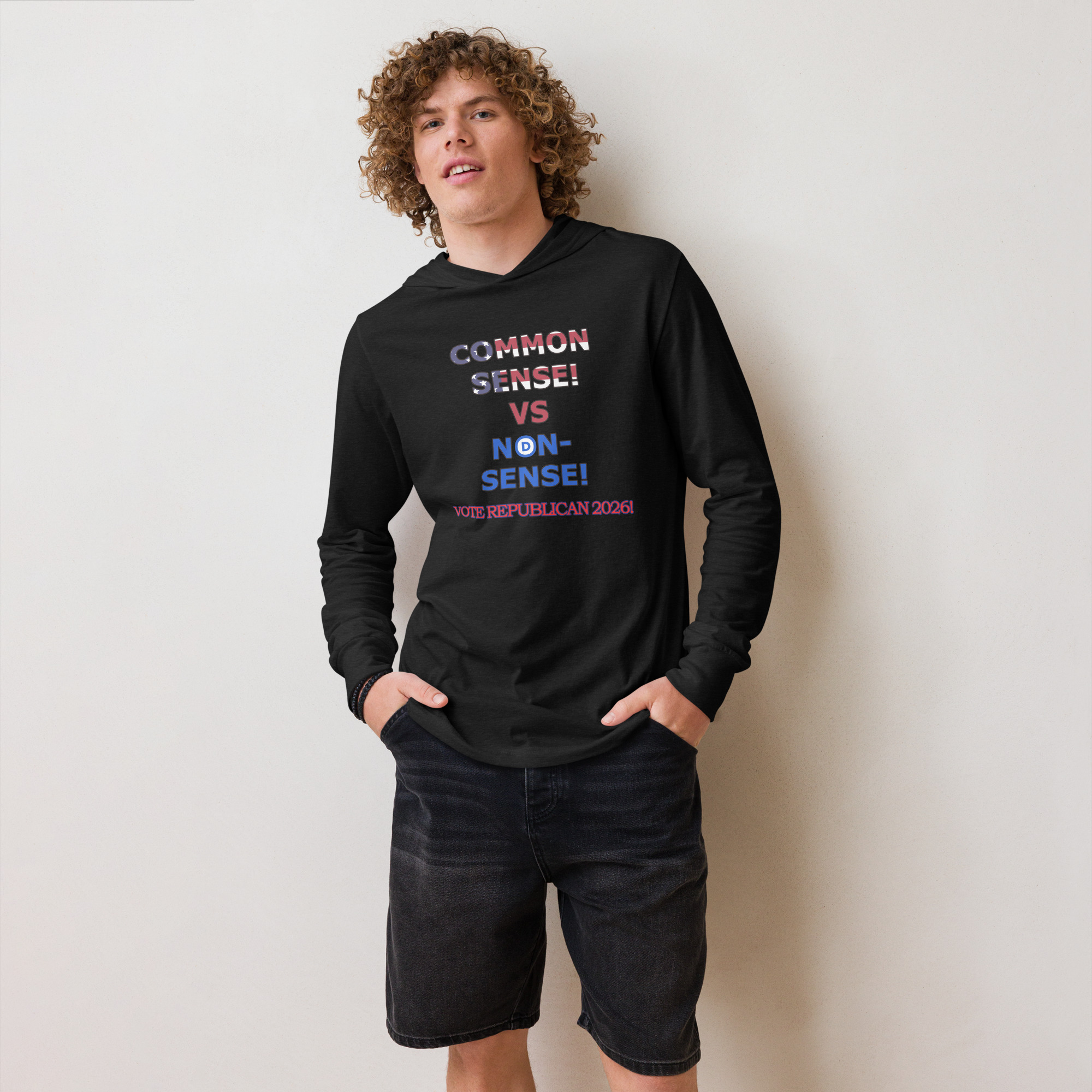 Hooded Long Sleeve Common Sense Tee