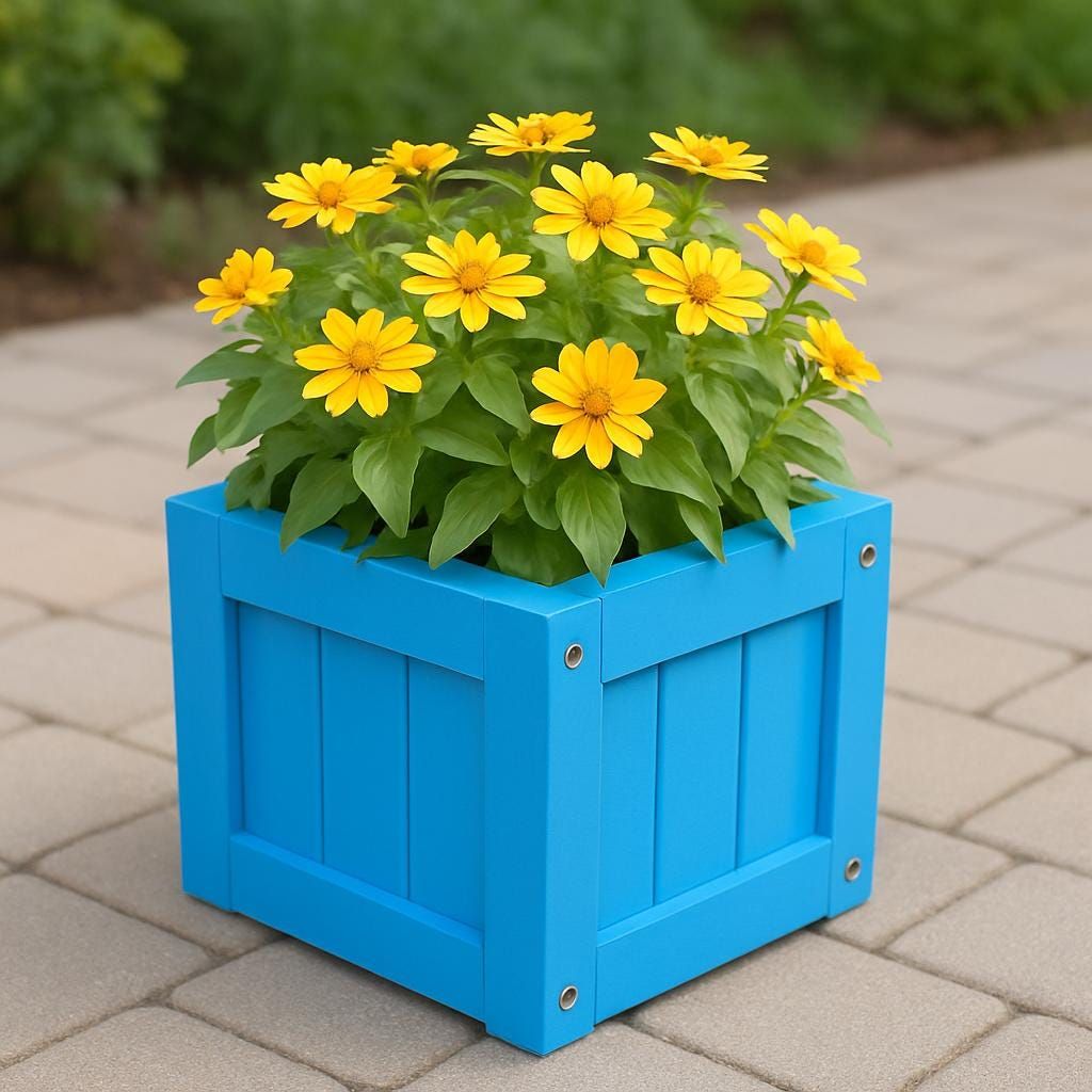 Yellow Daisy Flower Pot