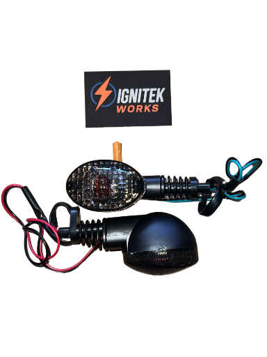 2 intermitentes homologados ahumados negros