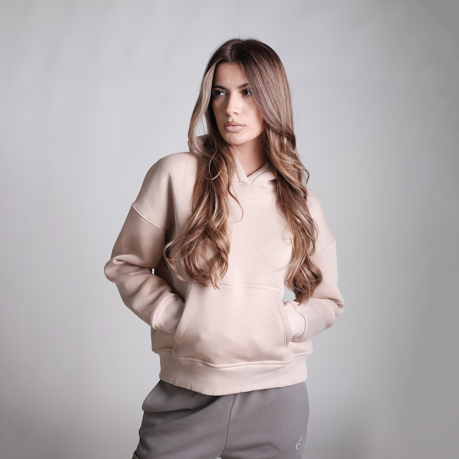 Damen Hoodie – Hellgrau