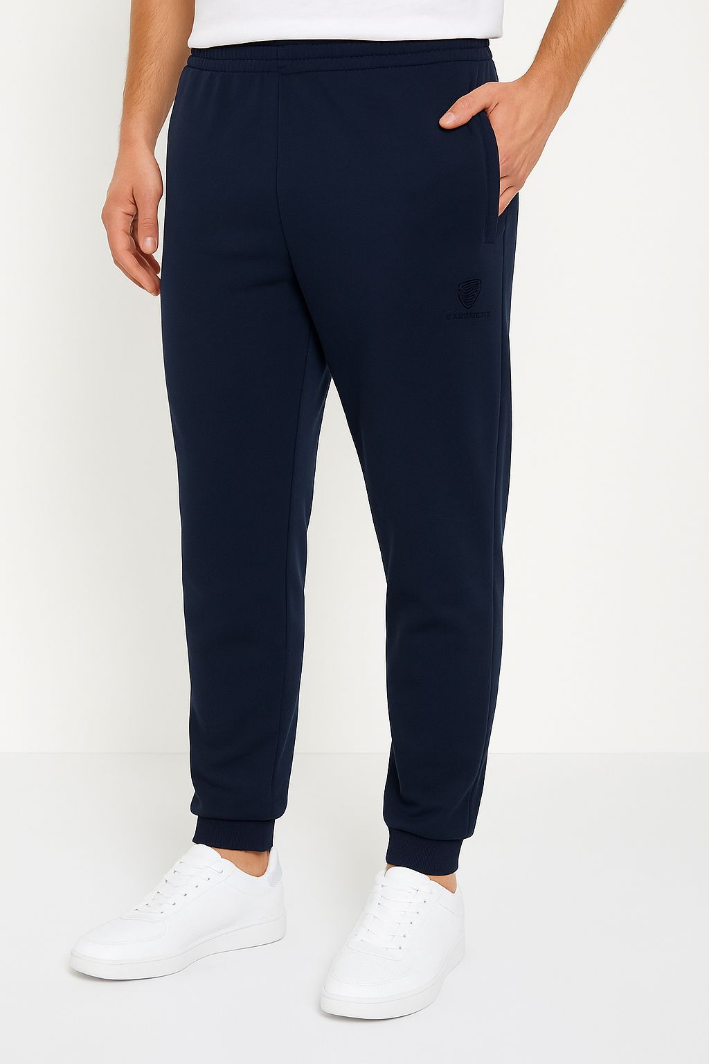 Pantaloni della tuta da uomo - Blu scuro.