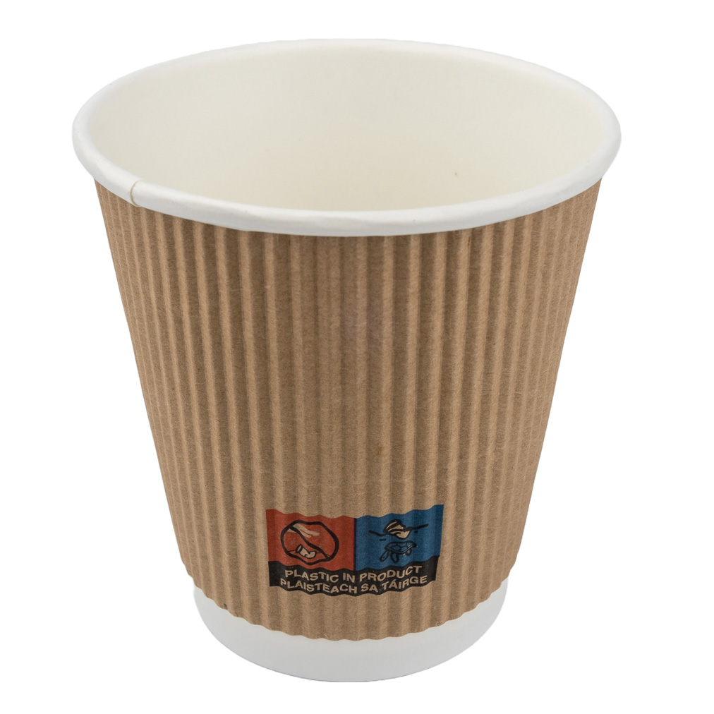 Ripple Wall Cups – Brown (500 units)