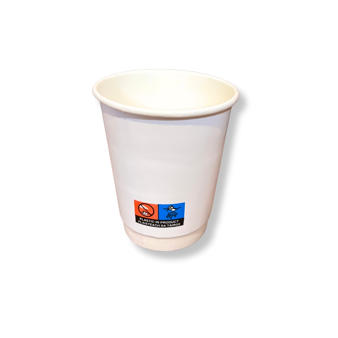Double Wall White Paper Cup (500 units)