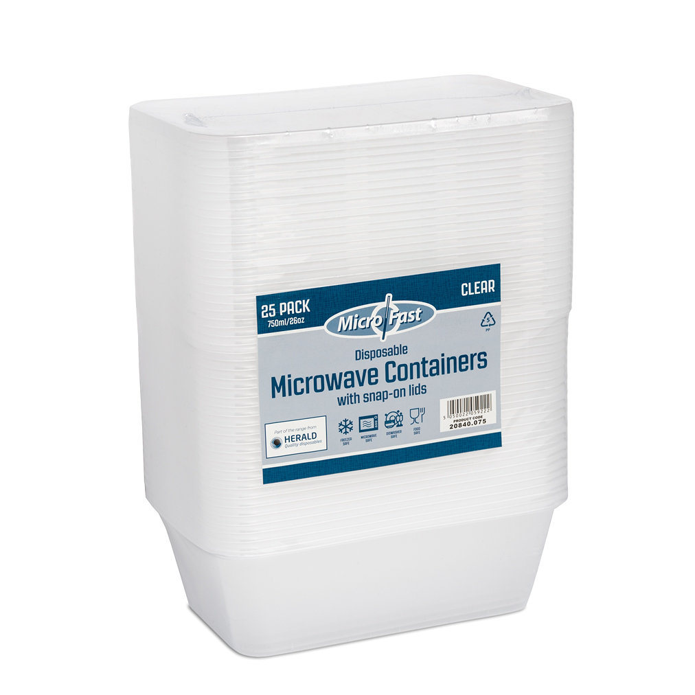 Cash & Carry Packs Microwave Containers + Lid (10x25)