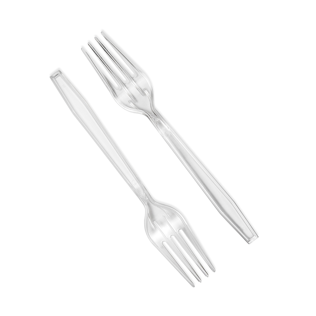 Clear Heavy Duty Reusable PS Fork (165mm/6.5")