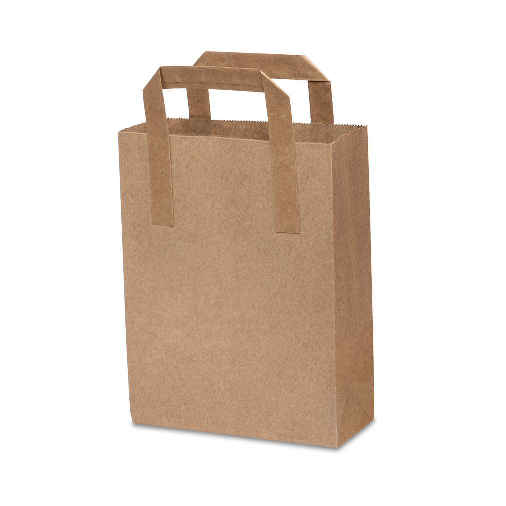 Brown Paper Bags with Ext Handle (250 units)