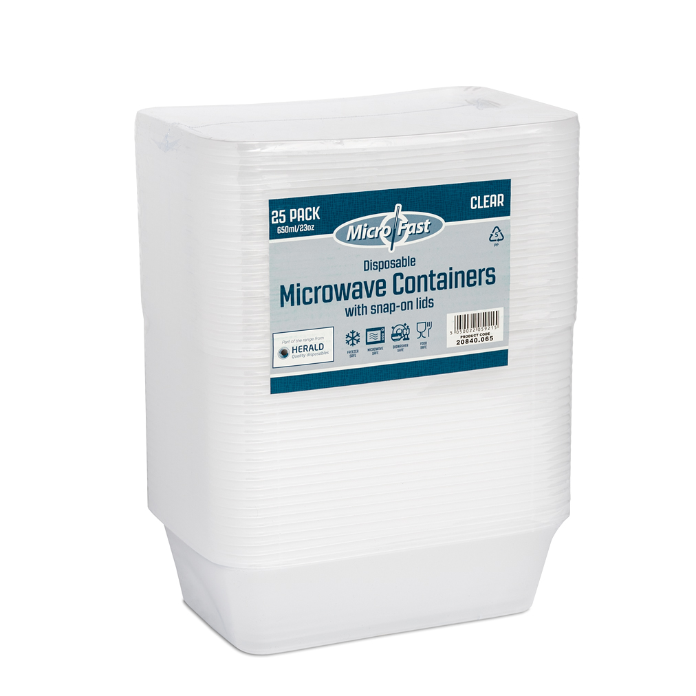 Cash & Carry Packs Microwave Containers + Lid (10x25)